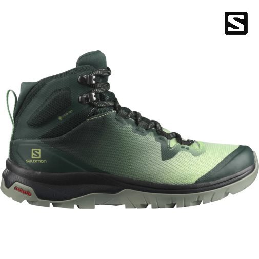 Green Salomon Vaya Mid GTX Women's Hiking Boots | PH 39410Q